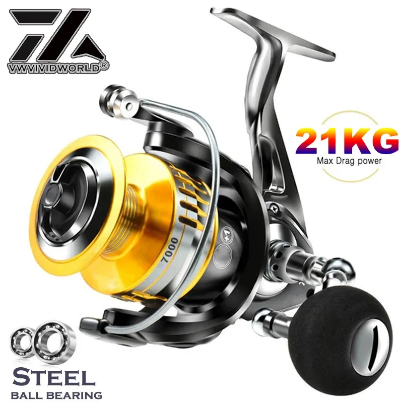 Accessories Metal Freshwater and Seawater Dual Use Fishing Reel Big Pulling Drag Spinning Reel Durable Carp Fishing Saltwater