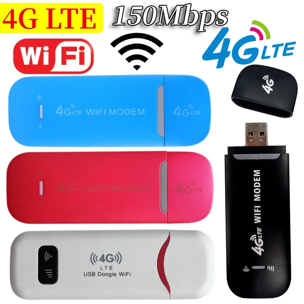 Routers NEW 4G WiFi Router Wireless USB Dongle 150Mbps Modem Stick Wi Fi Adapter 4G LTE Router Mobile Wifi Hotspot With Sim Card Slot