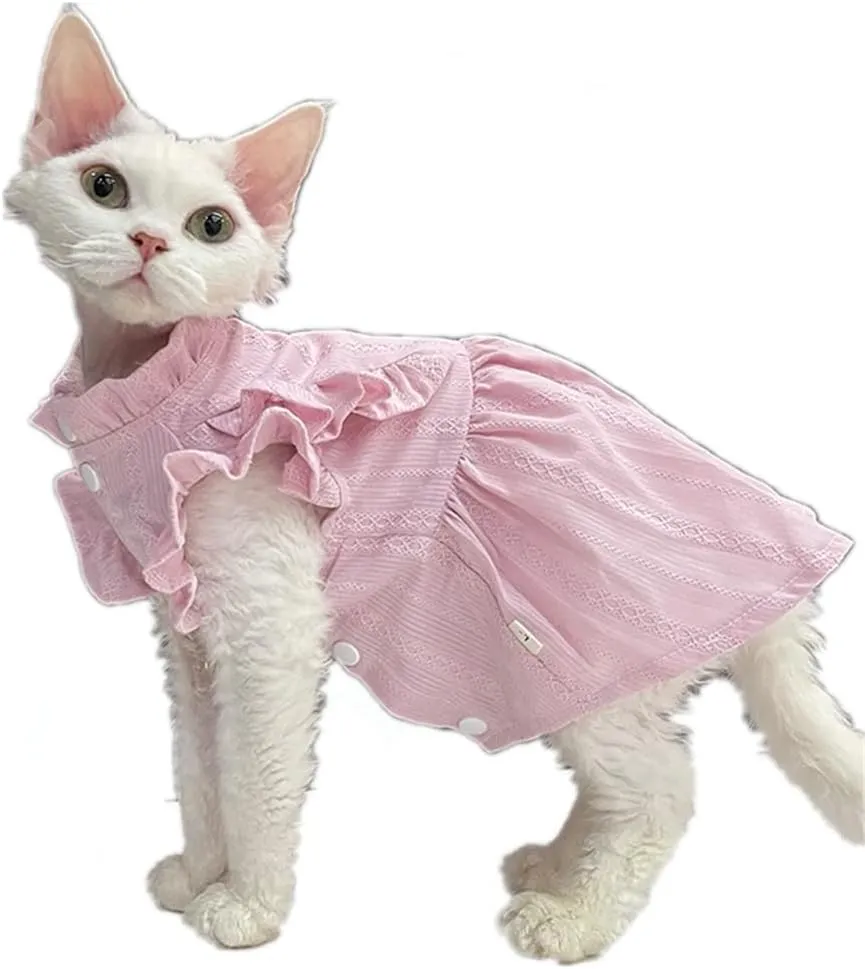 WCDJOMOP Breathable Cotton Puff Sleeve Cat Dress with Button Sunflower  Skirt for Medium Breeds from Dhgate Dog Dresses - price 19.51