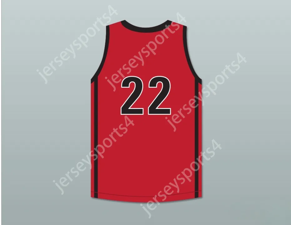 Custom Qualquer nome Número masculino Juventude/crianças Kawhi Leonard 22 Martin Luther King High School Wolves Red Basketball Jersey 3 Top Stitched S-6xl