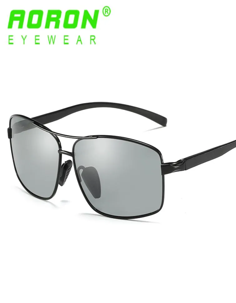 Modne męskie okulary przeciwsłoneczne marki spolaryzowane pochromic okulary antylśnieniowe gogle HD Driving Discolour Mirror Słońce za 4945192