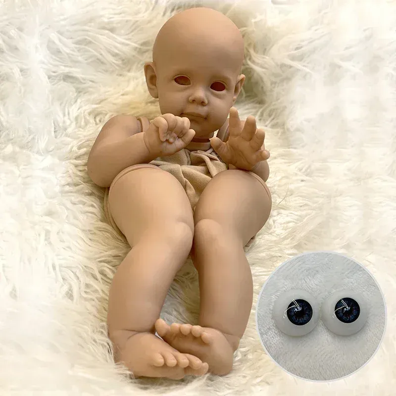 Bonecas de 24 polegadas renasceram a criança boneca Maggi Bebe Reborn Vinyl Doll Kit inacabado Pescos em branco não pintados