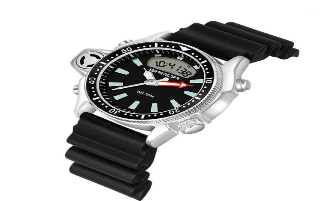 Wristwatches Sanda Fashion Sport Men039s Watch Casual Style Watches Men Military Quartz Wristwatch Diver S Man Relogio Masculin6212322