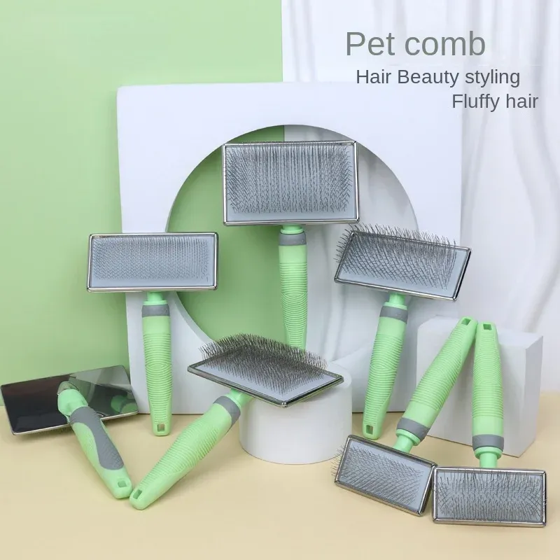 Grooming Pet Needle Combs with NonSlip Handle Small Medium Dog Hair Brushes Hair Removal Knotting Comb Grooming Supplies for Dogs Cats