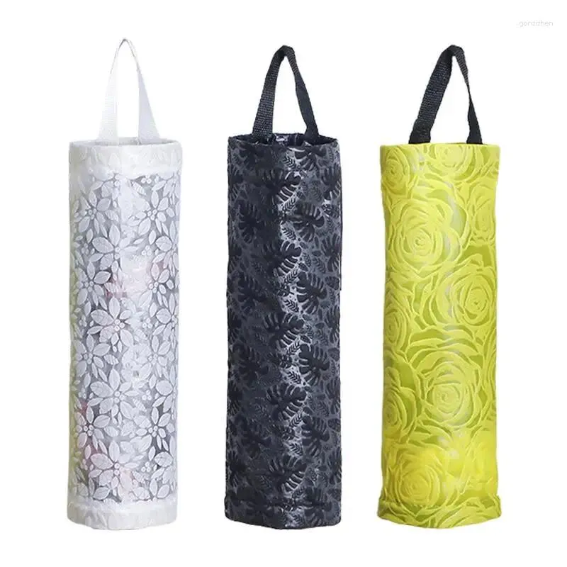 Storage Bags Grocery Bag Holder Wall Mounted Plastic Dispenser Kitchen Garbage Organizer Hanging Trash Collection Keeper