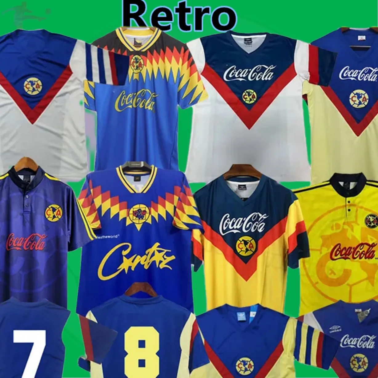 2004 2005 Club America Retro Soccer Jerseys 2001 02 1999 98 Liga MX 1916-2006 90th Football Shirts 1995 1990 S.Cabanas Zamorano Brandao Chucho 1988 97 Męskie mundury