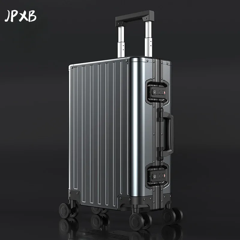 Luggage AllAluminum Trolley Case Large Size Luggage Travel Suitcases with Wheels Free Shipping Men's and Women's Universal Checkin