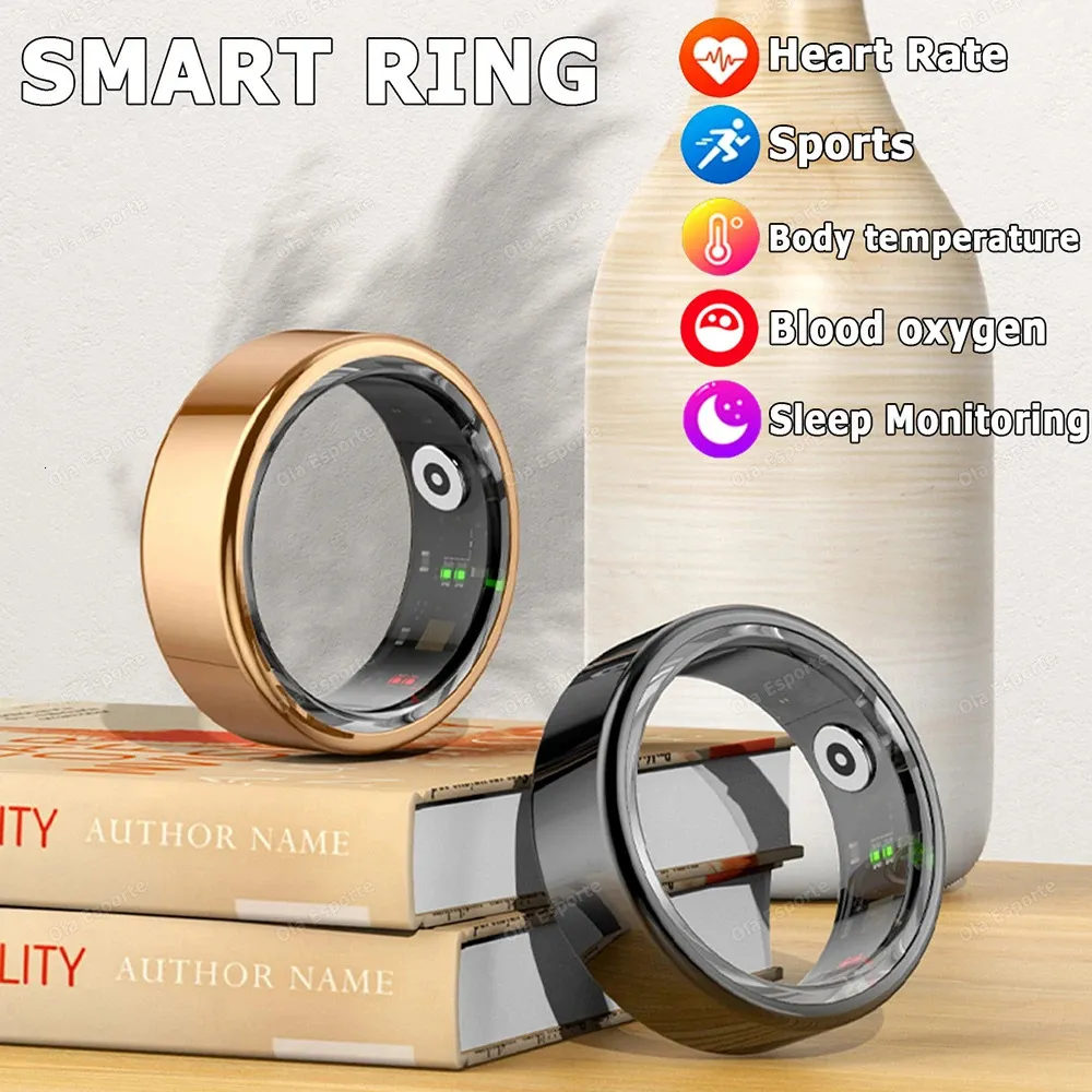 Smart Ring Men Women IP68 معدل ضربات القلب المقاوم للماء الأكسجين في نوم صحة المراقبة الرياضية للياقة البدنية حلقة صحية لنظام Android IOS 240414