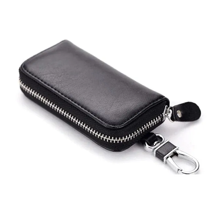 Portefeuilles Men Dames Auto Key Holder Wallets Cow Leather Houseke Houseke Card Zipper Case Keys Organisator Money Bag AIC88