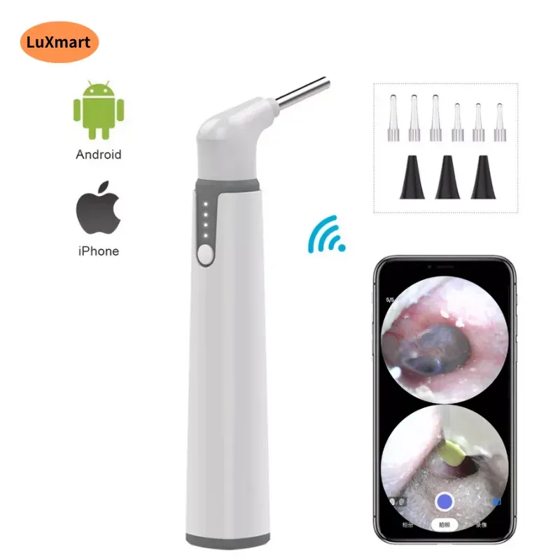 Trimmare 1 st 2 st 3,9 mm WiFi Ear Otoscope 2MP Inspektionskamera Digital Endoskop Earwax Cleaner för barn och vuxna Android iPhone