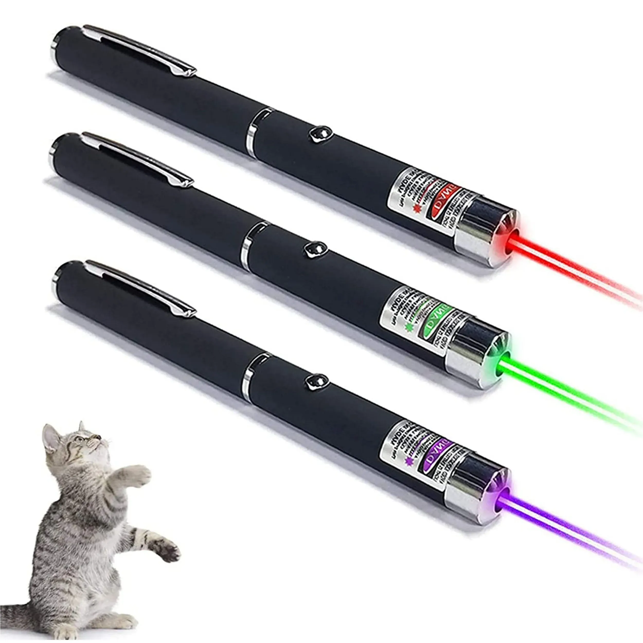 Brinquedos a laser ponteiro 4mw alto ponteiro a laser pet gato brinquedo de pet gato luz mira 530nm 405nm 650nm Power Red Dot Office de caneta a laser interativa