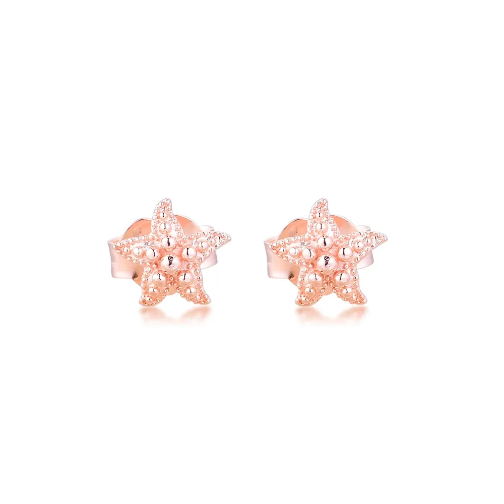 Boucles d'oreilles Starfish Starfish Boucles d'oreilles Rose Bijoux en or Rose pour femme Make Up Fashion Femme Boucles d'oreilles Bijoux en gros