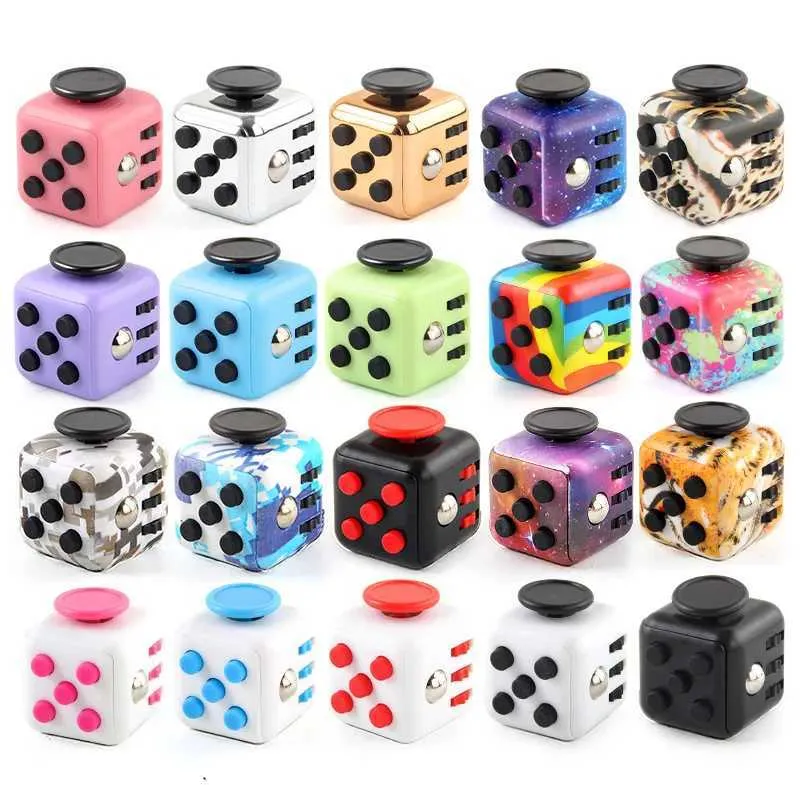 Декомпрессионная игрушка Fidget Toys Decompression Dice для аутизма ADHD тревога облегчает взрослые дети с снятиями стресса против стресса игрушки пальца 2022 Новый T240422