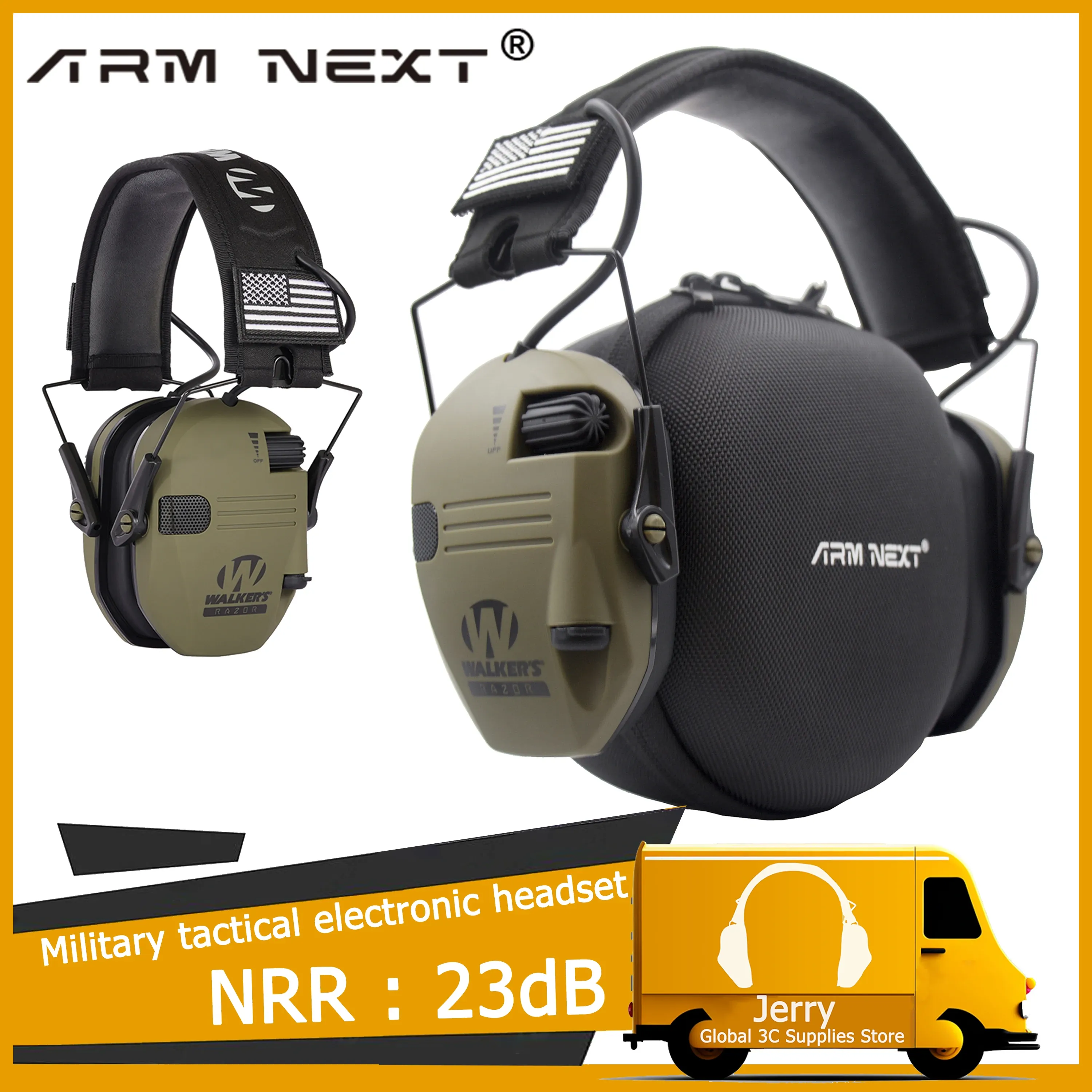 Accessoires Originele militaire tactische elektronische schietpartijen Outdoor Hunting Sound Pick -up Ruis Reduction Protection Headset van de hoorzitting