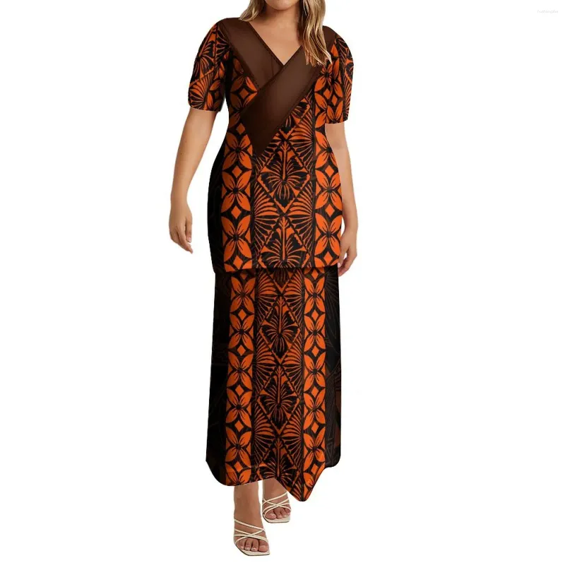 Casual Dresses Support Your Design Women'S Dress Polynesian National Pletasi Plus Size 7xl