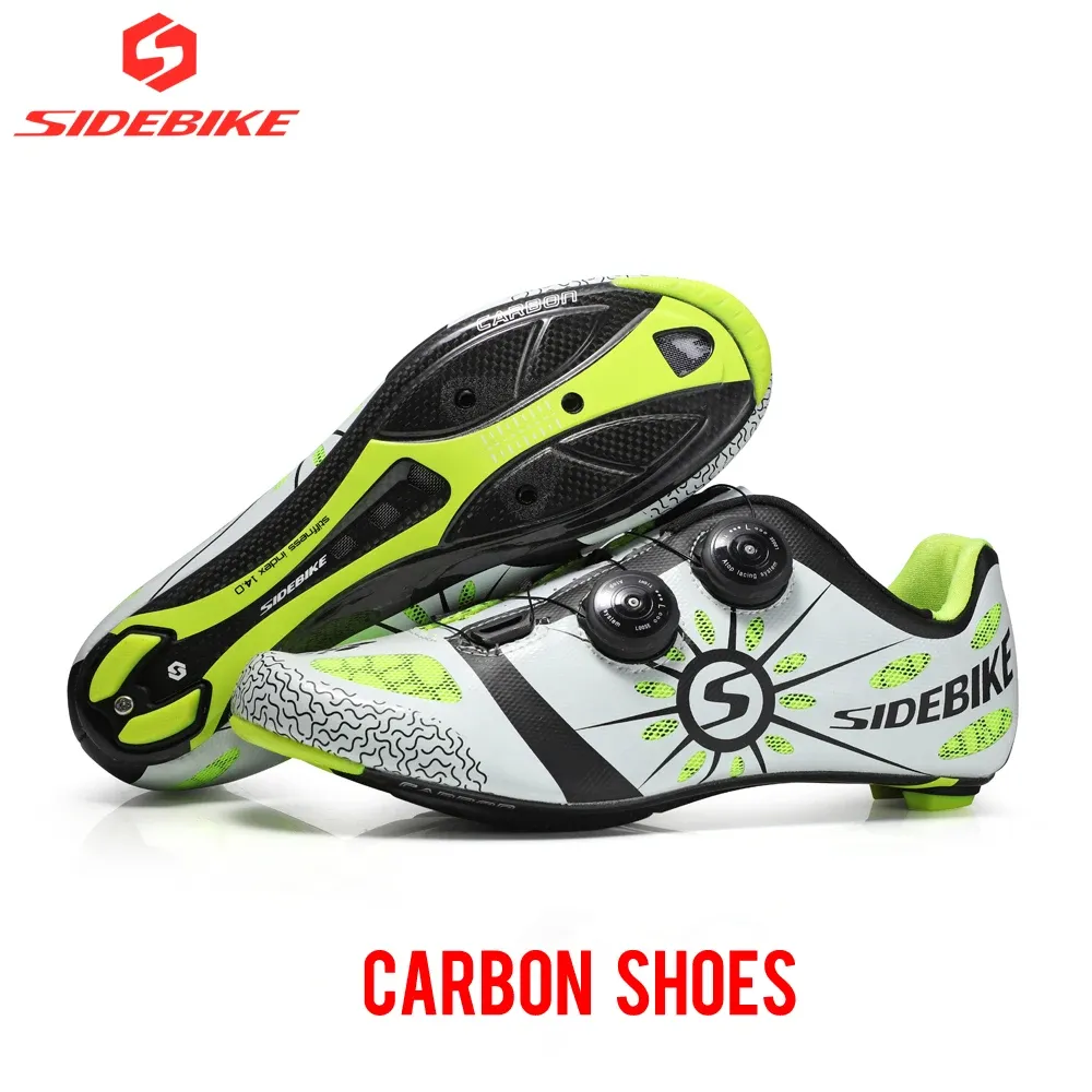 Calçados calçados sapatos de carbono sapatos de ciclismo de estrada Ultralight sobre 430g de sapatos masculinos sapatos de bicicleta de carbono sapatilhão carbono