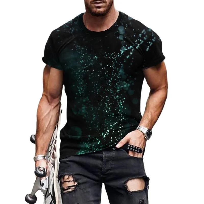 TE-shirt de créateur de mode pour les hommes Casual 3D Imprimé HARAJUKU Personnalité Round Cou Short à manches courtes