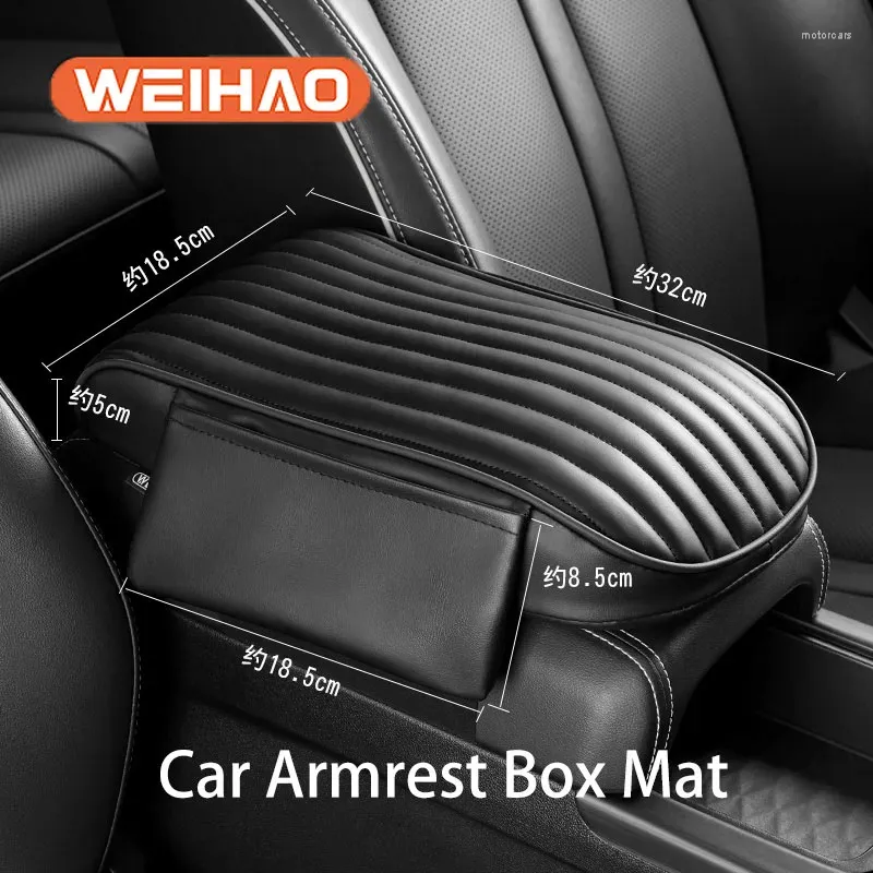 Car Seat Covers WeiHao Armrest Box Cushion Memory Foam High Central Handrail Protective Cover