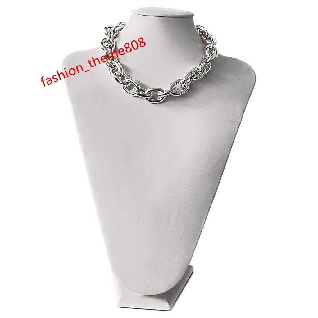 High Quality Italian Handmade 925 Silver FORZ B 550 Hollow Forced Chain Bracelet and Necklace for Men Women for Wedding Jewelry