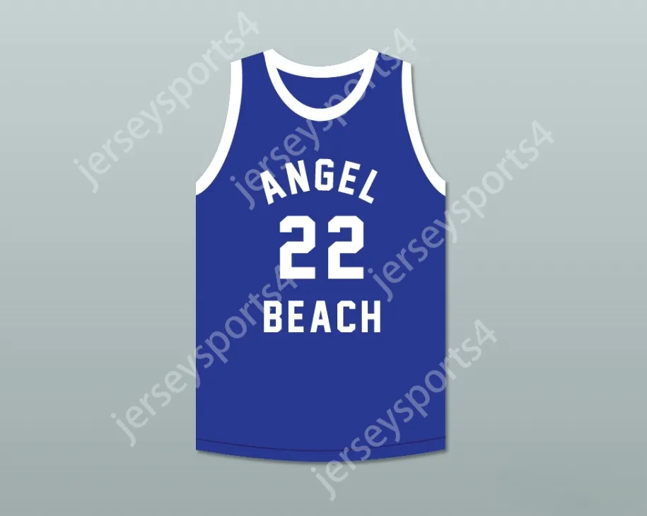 Özel herhangi bir isim numarası Erkek Gençlik/Çocuklar Brian Schwartz 22 Angel Beach Gators Basketbol Forması Porky's Revenge En İyi Dikiş S-6XL