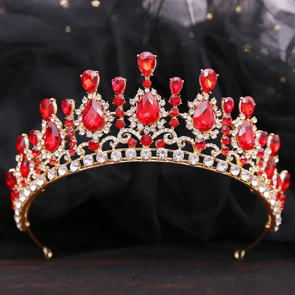 Jóias Kmvexo BAROQUE CRISTAL TIARAS TIARAS CABEÇA ELEGANTE ATENHO DE PROM ACESSÓRIOS DE CABELO