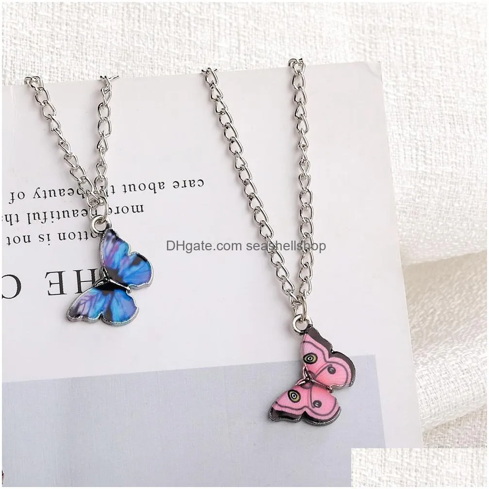 Collier de boucles d'oreilles Fenale papillon