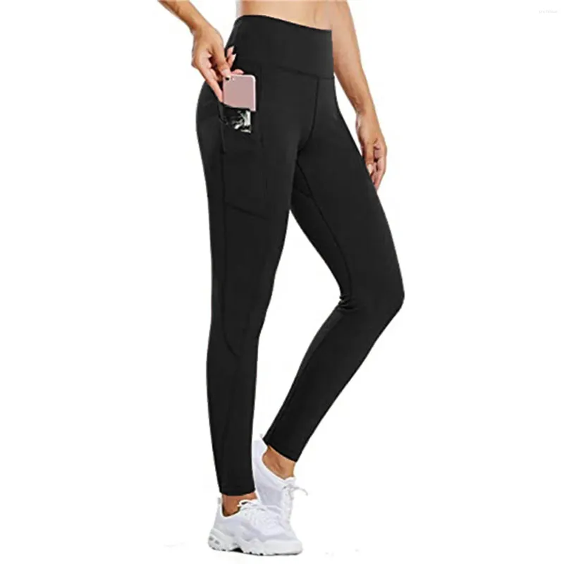 Pantaloni attivi da donna allenamento leggings fitness senza soluzione di continuità gambe sport tascabile femme ad alta vita yoga che corre sportiva