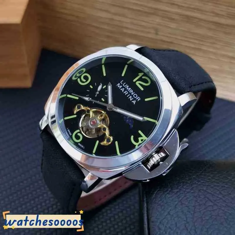 Nowe automatyczne zegarki dla mężczyzn S Automatyczna średnica skóry 4 8 cm luksusowe wodoodporne zegarek ze stali nierdzewnej Wysoka jakość
