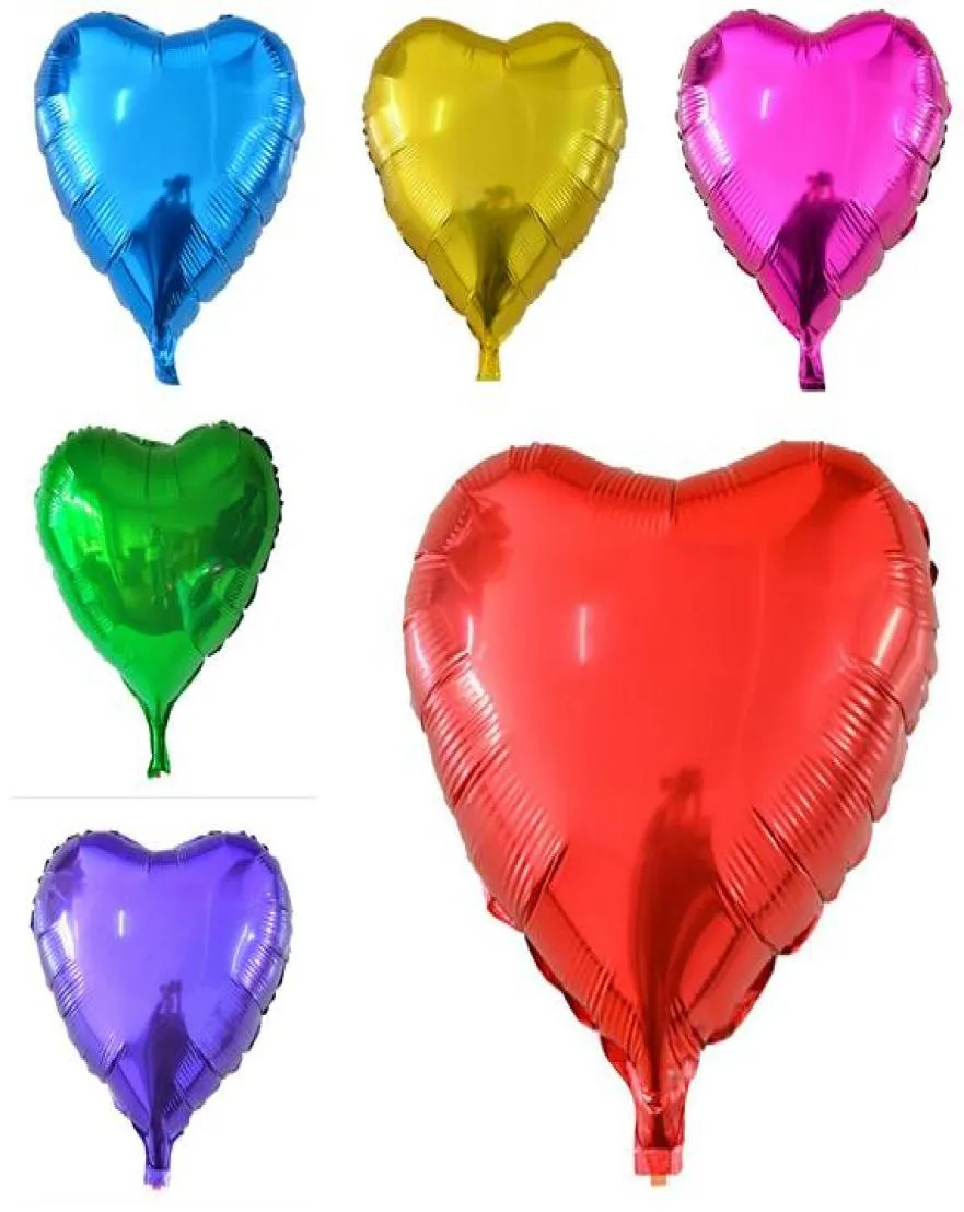 Uppblåsbara ballonger bröllopshjärta folie ballonger 4545 cm födelsedagsfest prinsessor dekorationer evenemang fest leveranser dhl 3975786