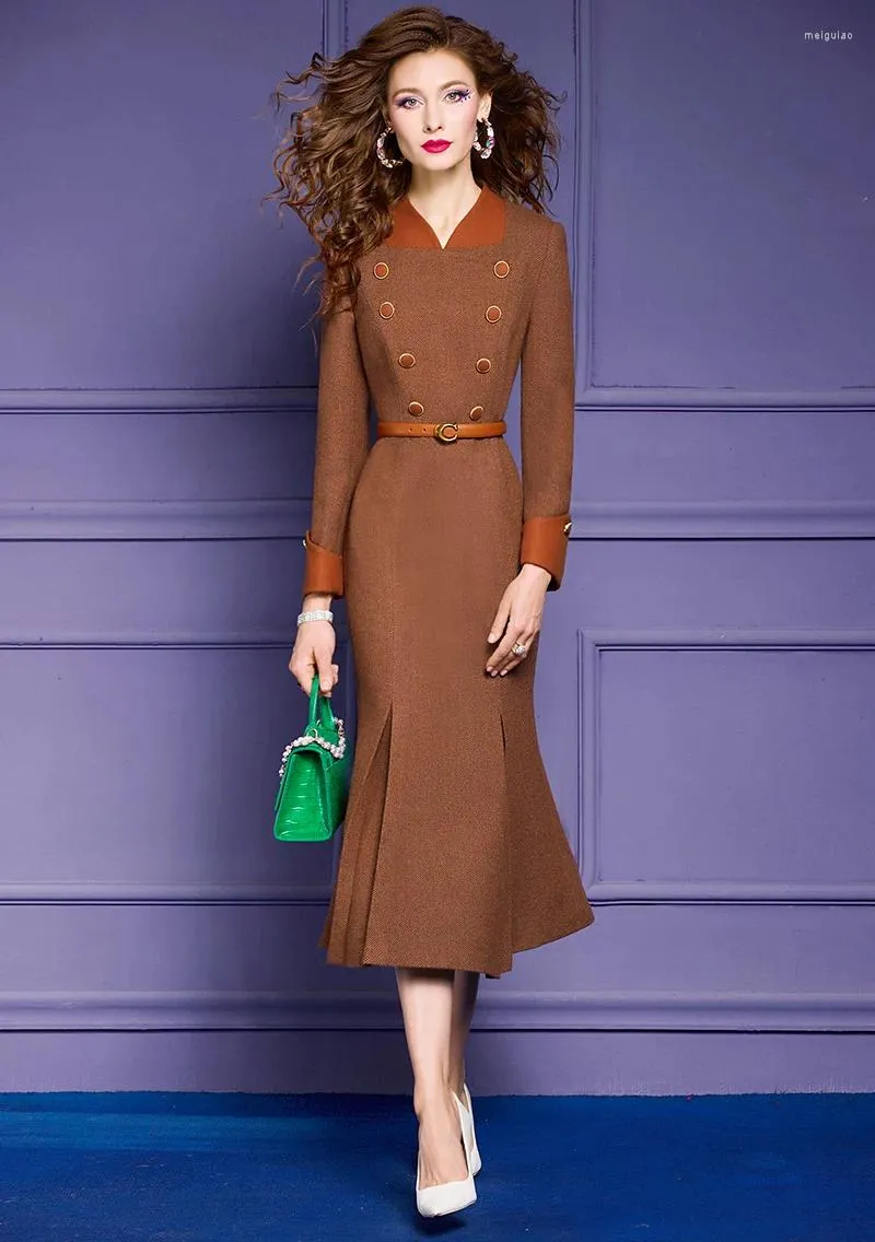 knee length dresses for ladies River Crystal Woolen Knitted Midi Dress