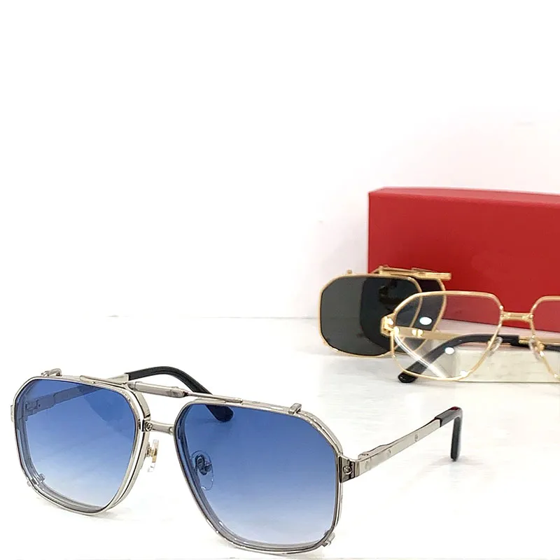 Lunettes de soleil de créateur de mode pour hommes et femmes par créateur de mode CT0636S Pliage pliant UV400 Retro Full Frame Sunglasses avec étui