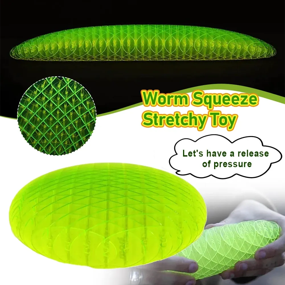 Worm Unpacking Morphing Worm Big Fidget Toys Decompression Sensory Toys Deformable Plastic Shrapnel Small Potato Palm Play Pinch Fun Stress Relief Toy