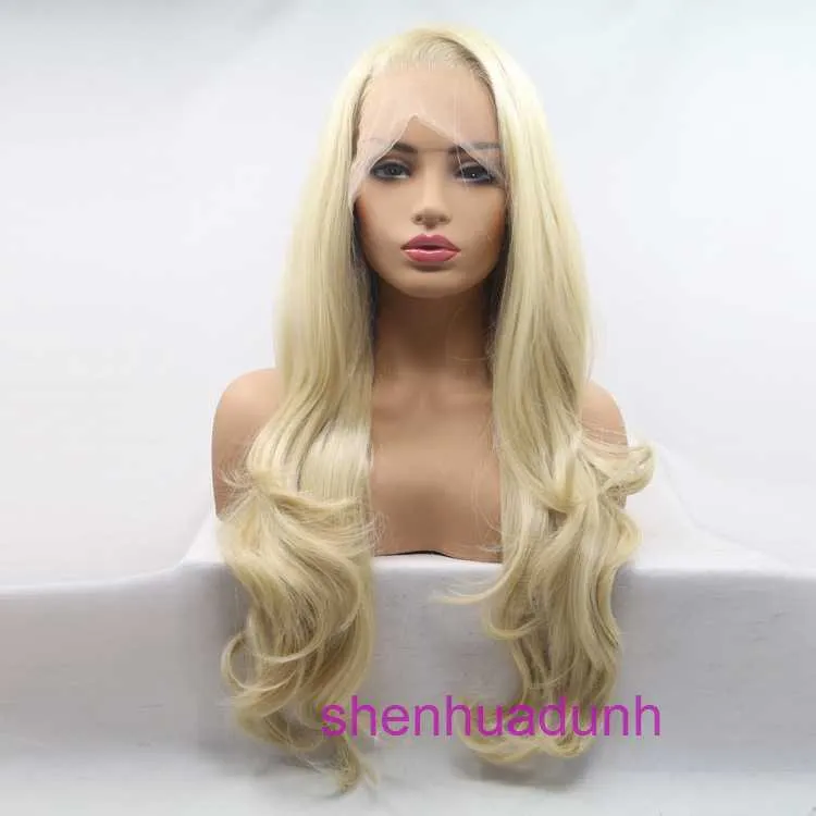 Coiffure de perruque féminine de qualité supérieure à vendre 2019 Girl Wig Cheveux Full Lace Medium Long Curly Chemical Fiber Headgear