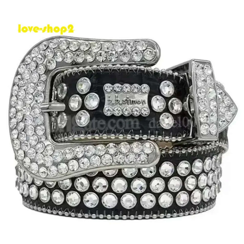 Мужчины женщины BB Simon Belt Luxury Designer Belt Retro Buckle Buckle Rifts 20 Color Crystal Diamond Skull Bulle Bull Luxory Designer Belt Simon ремни панк -ремни 841