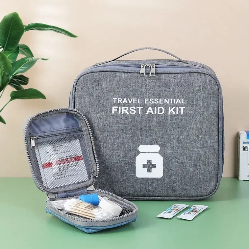 Home First Aid Kit كبيرة السعة الفارغة حقيبة تخزين الطب الفارغة.