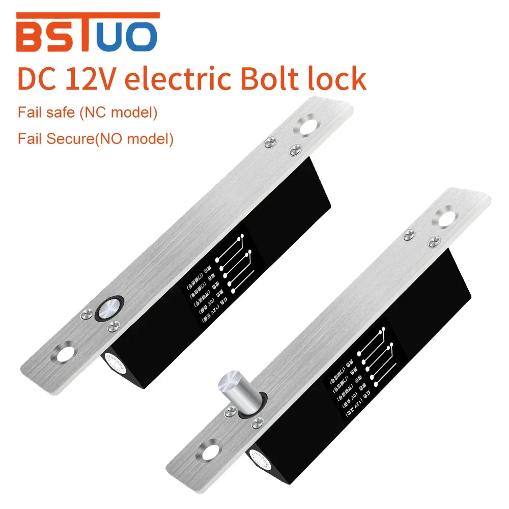 Control DC 12V Electric Bolt Lock NC/NO Mode Output Time Delay Fail Safe Fail Secure Bolt Mortise Door Lock Smart Building Intercom Lock