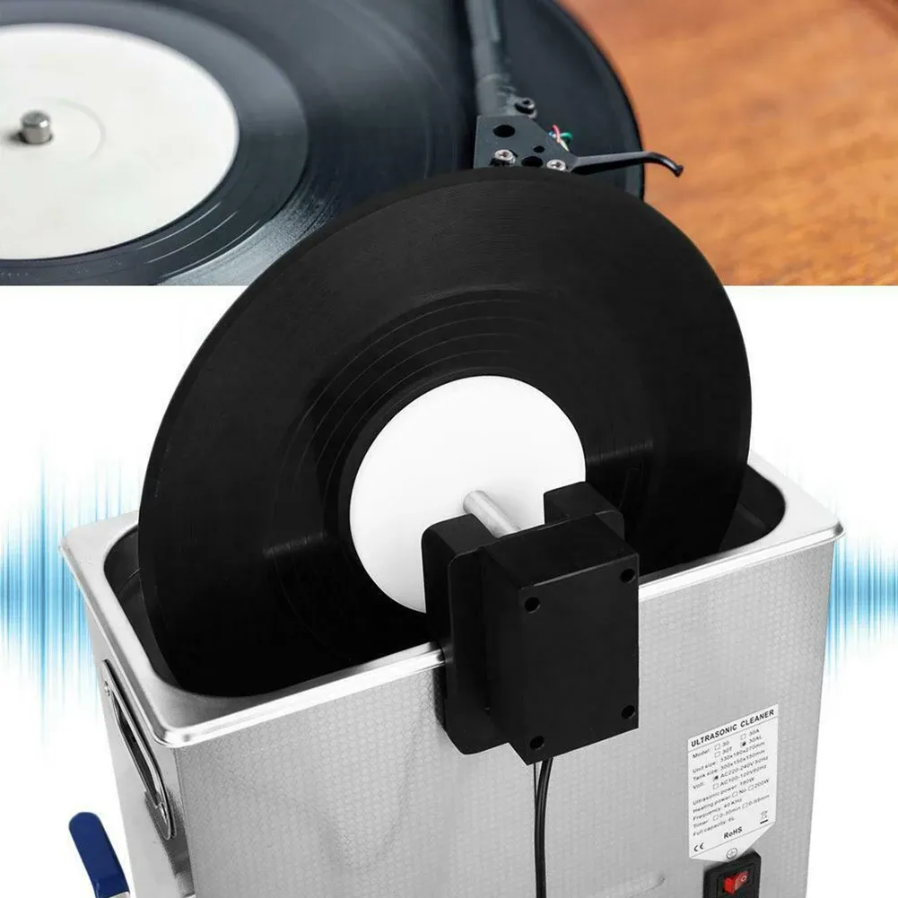 Reinigungsmittel Ultraschall für die Reinigungsmaschine Einstellbare Leistungshalterung US -Stecker Vinylreiniger Rack Drehende Audiozubehör langlebig