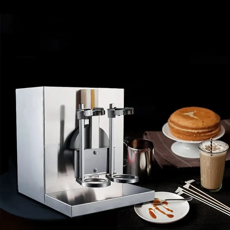 Processeurs commerciaux Double tête bulle Boba Thé boisson Lait Machine à tremblement de lait Shaker 220V 400R / Min Propice-aliments LJY1202