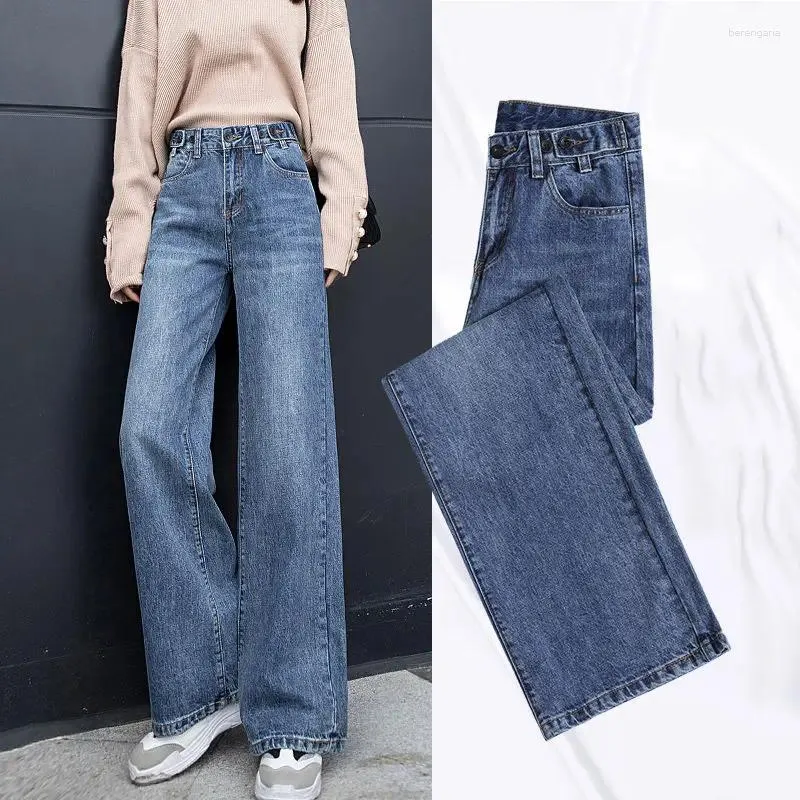 Women's Jeans Vintage Baggy Y2k High Waist Spring And Summer Streetwear Korean Denim Straight Leg Fashion Pants U352