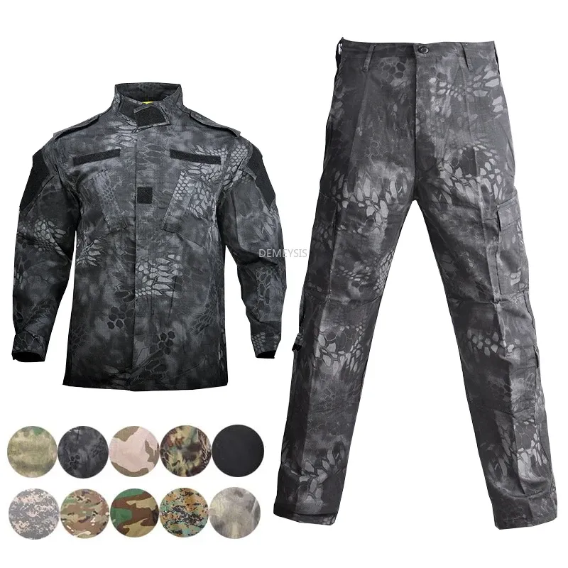 Ensemble Camouflage Uniform USIRSOFT PAILBALL COMBAT TACTICAL COMBATS CONTROFFONS CONSTRATS FORCES SPÉCIALES FORCES + PANT SET