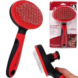 Soft Pin Brush for Cats, Dogs & Rabbits - Gentle Detangling ...