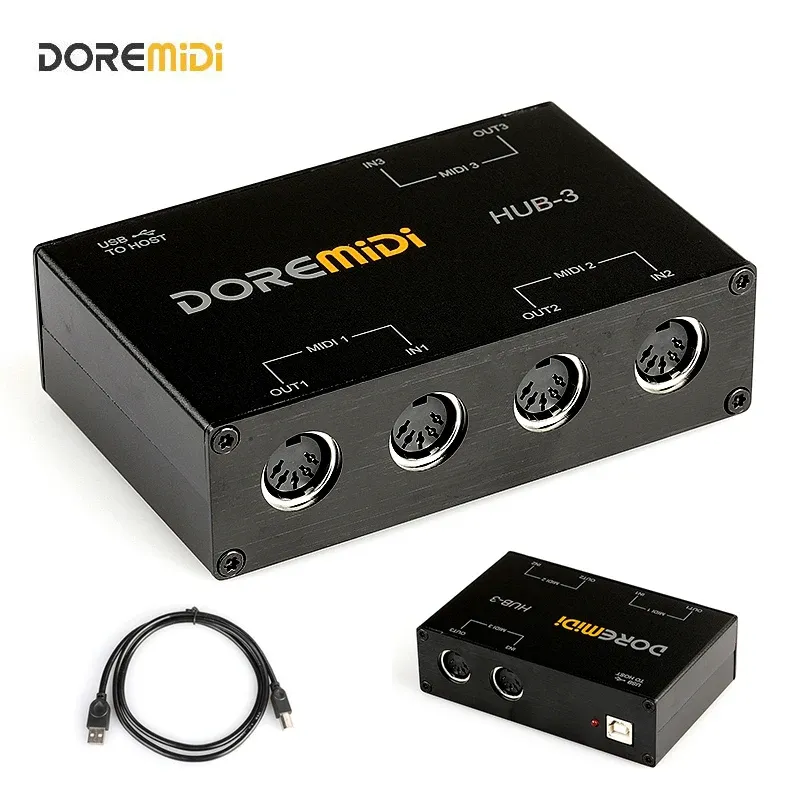 Hubs Doremidi MIDI 3x3 Box Midi Midi Box Midi Hub3 Hub3 Midi Box Midi Interfaccia MIDI Adattatore MIDI Adattatore Adattatore Convertitore