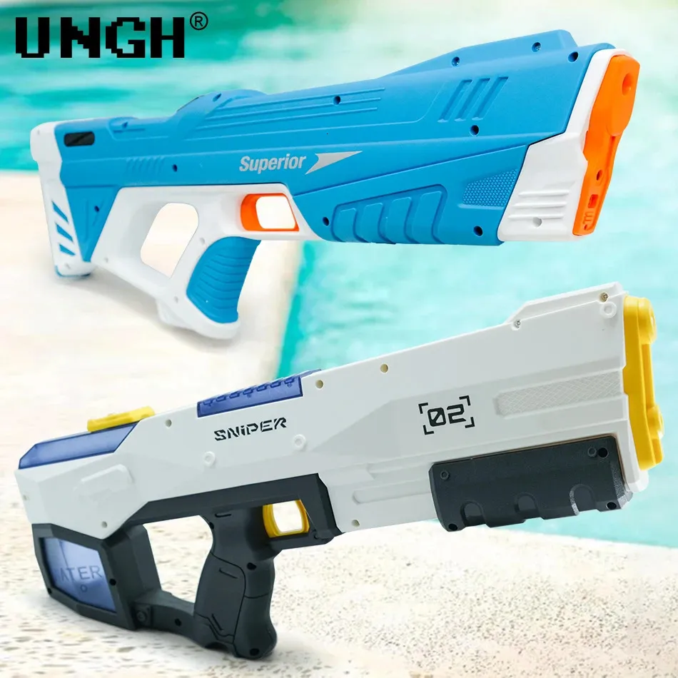 UNGH 280/450ml Electric Water Spray Automatic Water Gun Absorption Large Capacity High Pressure Summer Play Interactive Game Toy 240417