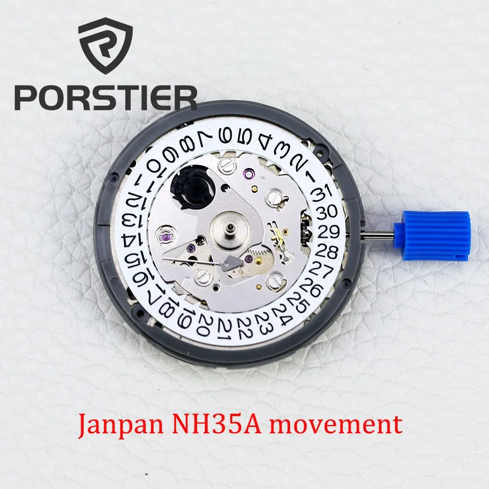 Kits Japon NH35A Mouvement haute précision mécanique Automatique Automatique Date du jour du poignet 24 Jewels Montre à bracelet mécanique surveille les hommes