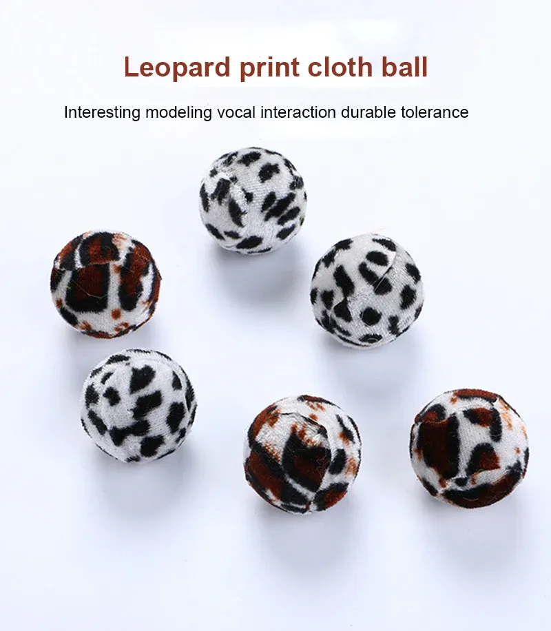 Toys 5/3 / 1PCS Cat jouet Pet Leopard Ball Cat jouet interactif Sound Immorpor Funny Kitten Ball Tet Cat jouet jouet pour animaux de compagnie accessoires