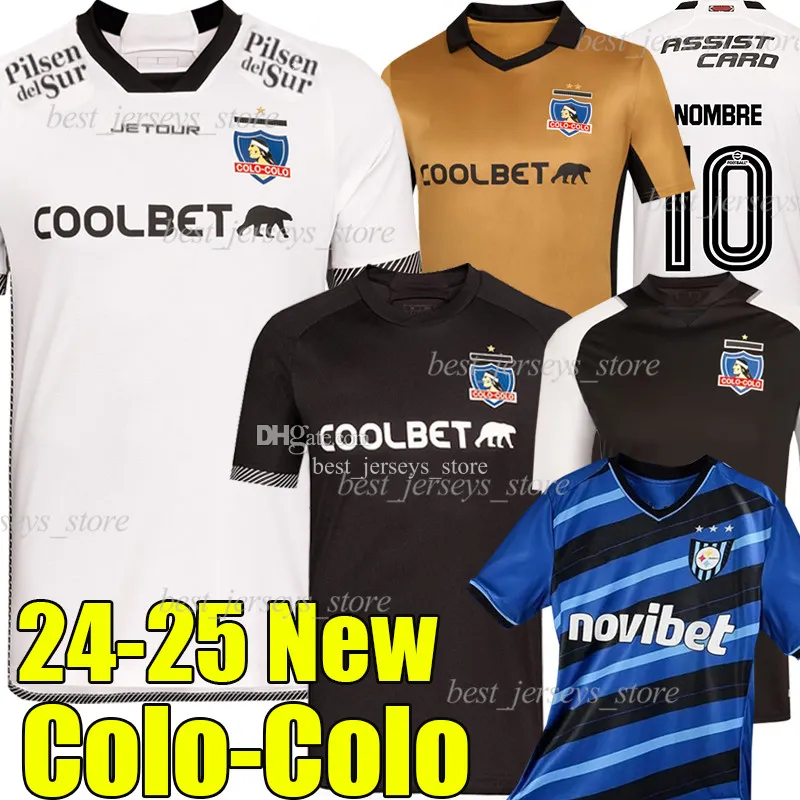 24 25 Colo Colo Vidal Soccer Jerseys 2024 2025 Santos Bolados Arriagada Zaldivia Gil Fuentes Costa Home Away Men Women Kid Kit Huachipatofootball Shirts