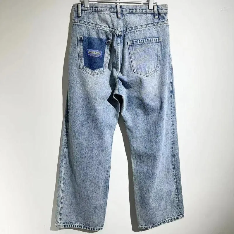 Мужские джинсы 2024SS High Street M Vintage вымытый мужские брюки для спортивных штанов Streatwear Strants Techwear одежда одежда одежды