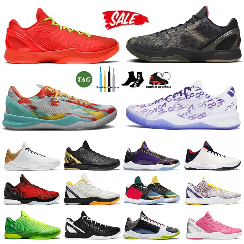 Mens Mamba Protro 6 Grinch Protros 8 Basketball Shoes L20 X 역 이탈리아 카모 베네치아 비치 Mambacita Black White Sol Eybl 디자이너 운동화 트레이너 크기 12