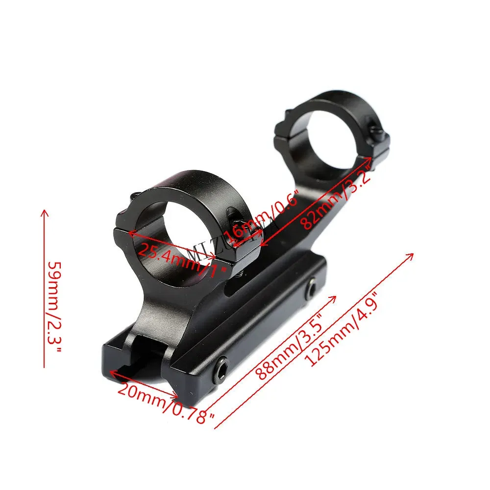 Scopes Tactical Heavy Duty Cantilever Scope Support 25,4 mm Double anneaux 20 mm Picatinny Rail Adaptateur Weaver Rifle Hunting Caza