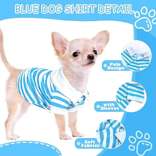Cotton Dog Shirt Vest – Boy Puppy Cat Clothes For Chihuahua, Yorkie, Maltese, Teacup Breeds